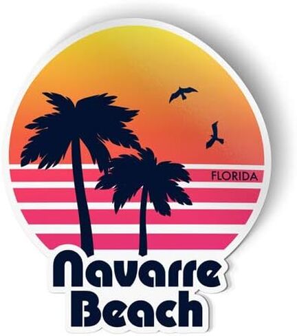 Squiddy Navarre Beach Florida - ملصق فينيل للسيارة والكمبيوتر المحمول والكمبيوتر المحمول (ارتفاع 5 بوصات) in Saudi Arabia