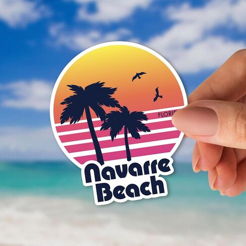 Squiddy Navarre Beach Florida - ملصق فينيل للسيارة والكمبيوتر المحمول والكمبيوتر المحمول (ارتفاع 5 بوصات) in Saudi Arabia