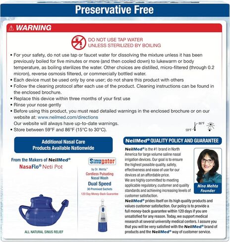 NeilMed Sinus Rinse Nasal Irrigation Bottles 3ct NasaDock Plus Drying Stand in Kuwait