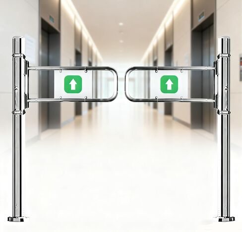 Automatic Rebound Swing Gate Wide Stainless Steel Entrance Manual Door，Automatic Two-Way Swing Gate with Self-Closing Safety Feature - Ideal for Supermarkets & Warehouses, 180° Opening Desig in Kuwait