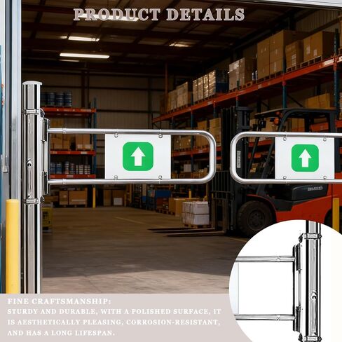 Automatic Rebound Swing Gate Wide Stainless Steel Entrance Manual Door，Automatic Two-Way Swing Gate with Self-Closing Safety Feature - Ideal for Supermarkets & Warehouses, 180° Opening Desig in Kuwait