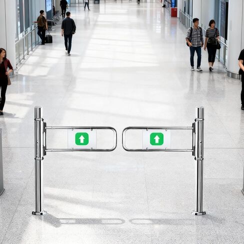 Automatic Rebound Swing Gate Wide Stainless Steel Entrance Manual Door，Automatic Two-Way Swing Gate with Self-Closing Safety Feature - Ideal for Supermarkets & Warehouses, 180° Opening Desig in Kuwait