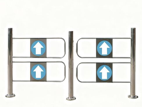 بوابة تأرجح تلقائية ذات مدخل عريض من الفولاذ المقاوم للصدأ، باب يدوي، بوابة تأرجح ذاتية الإغلاق لمحلات السوبر ماركت والأسوار الصناعية - تصميم أمان متين لتعزيز الأمان in Kuwait