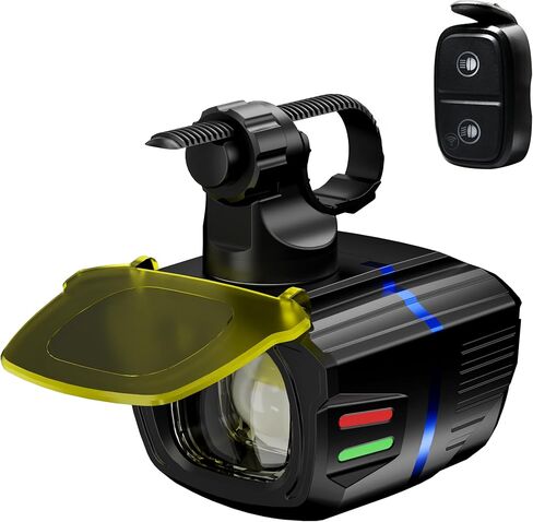 أضواء دراجة فائقة السطوع للركوب الليلي، مصباح أمامي للدراجة عالي ومنخفض الشعاع مع جهاز تحكم عن بعد، مصباح LED MTB قابل لإعادة الشحن بقدرة 4000 مللي أمبير في الساعة، مرئي من الجانب، ضوء أمامي للدراجة الإلكترونية مقاوم للماء IPX6 in Kuwait