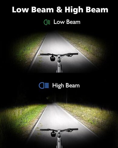 أضواء دراجة فائقة السطوع للركوب الليلي، مصباح أمامي للدراجة عالي ومنخفض الشعاع مع جهاز تحكم عن بعد، مصباح LED MTB قابل لإعادة الشحن بقدرة 4000 مللي أمبير في الساعة، مرئي من الجانب، ضوء أمامي للدراجة الإلكترونية مقاوم للماء IPX6 in Kuwait