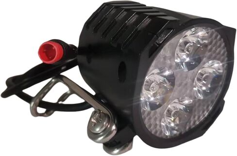 Headlight for Adult Ebike 2-Pin Waterproof Connector, 36V 48V Bright Bike Front Light for EBikes and E-Scooter,Night Riding Bike Lamp Compatible 24V-60V in Kuwait