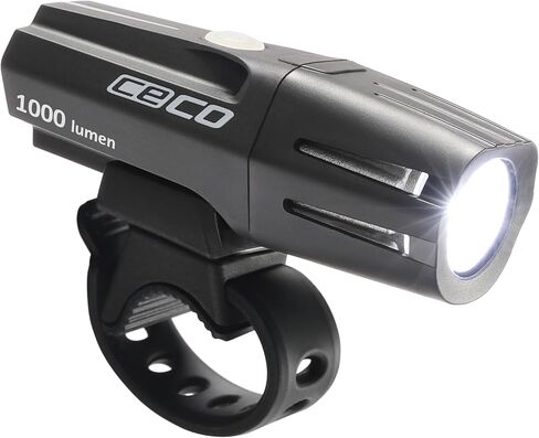 CECO USA 1000 Lumens F Series 2.0 Super Bright Bike Light Front, IP67 Waterproof, FL-1 Impact Resistant, USB Rechargeable, Great for Commuter Road Cyclist e-Bike Mountain Bikers, Beam in Kuwait
