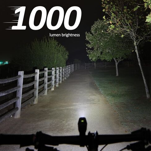 CECO USA 1000 Lumens F Series 2.0 Super Bright Bike Light Front, IP67 Waterproof, FL-1 Impact Resistant, USB Rechargeable, Great for Commuter Road Cyclist e-Bike Mountain Bikers, Beam in Kuwait