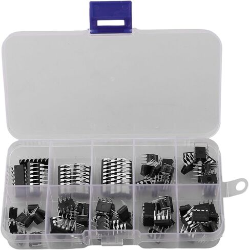 85 قطعة DIP مجموعة متنوعة من الدوائر المتكاملة مع مقبس IC لـ NE555 LM324 LM393 UA741 ULN2803 LM358 LM386 NE5532 ULN2003 PC817 للمشاريع الإلكترونية in Kuwait