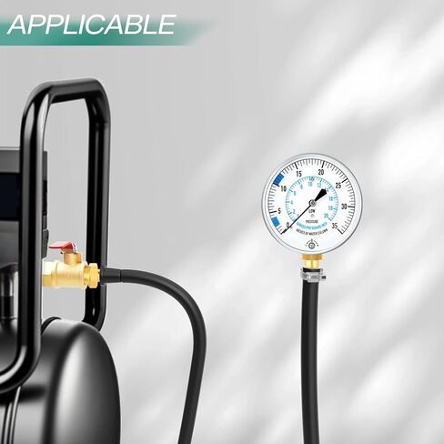 0-35" Natural Gas or LP Gas Manifold Pressure Test Kit, 1/8" NPT Fitting, 40" Feet Hose, Hex Bushing and Barbed Connection, for Kitchen and Industrial Equipment in Kuwait