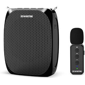 ZOWEETEK Voice Amplifier with Wireless Lavalier Lapel Microphone for Teachers,2025 New Personal Microphone System,Portable Speaker Clip On Microphone,Mini Voice Amplifier for Speech, Meeting,Yoga in Kuwait