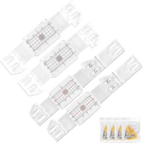 مجموعة مراقبة الشقوق، طقم قياس قياس الشقوق القياسية والزاوية مكون من 4 قطع، جهاز مراقبة إزاحة عرض الشقوق الخرسانية عالي الدقة بمقاييس ± 1 مم للجدران in Kuwait