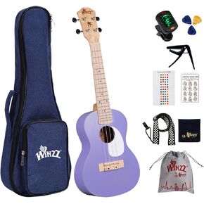Winzz AU-C00 Concert Ukulele Beginner Set for Adults and Children, 23 Inches Ukelele Purple in Kuwait