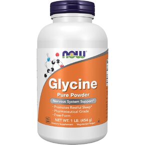 NOW Foods Supplements, Glycine Pure Powder, Promotes Restful Sleep*, Neurotransmitter Support*, 1-Pound in Saudi Arabia