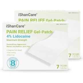 ishancare يدوكائين 4٪ رقع لتخفيف الآلام أقصى قوة سريعة المفعول للظهر والأكتاف والرقبة والركبتين والمرفقين مسكن موضعي غير معطر 14 قطعة in Kuwait