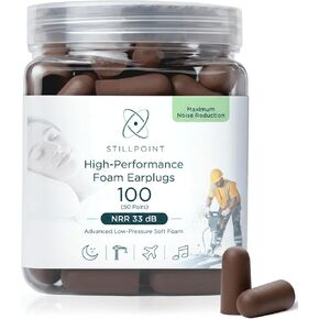 Happy Hippo Soft Foam Earplugs, 33 dB NRR, (50 Pair, 100 Ear Plugs), Maximum Protection for Sleeping, Power Tools, Loud Work Environments (Beige) in Kuwait