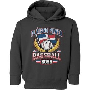 Platano Power Baseball 2026 - Dominicana Inspired Toddler Hooded Sweatshirt in Kuwait