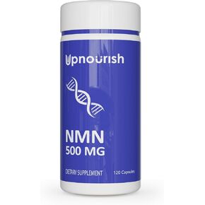UpNourish NMN 500mg 120 كبسولة - مكمل بيتا نيكوتيناميد أحادي النوكليوتيد NAD - بديل نيكوتيناميد ريبوسيد للنساء والرجال in Kuwait