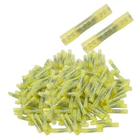 Heat Shrink Butt Connectors - 500Pcs 22-16 AWG Red Waterproof Electrical Wire Connectors Automotive Marine Grade Wire Crimp Terminals Butt Splices for Cable,Boat,Home Electrical etc. in Saudi Arabia