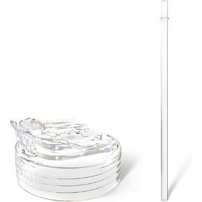 Frost Buddy Universal XL Can Cooler Drink Lid With Straw - Replacement Lid (Clear with Straw) in Kuwait