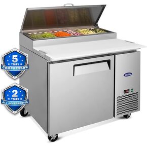 93" Commerical Pizza-Sandwich Prep Table Refrigerator - 3 Door Stainless Steel Refrigerator, 31 Cu.ft Capacity, Low Noise, Adjustable Shelves, Auto Defrost, Digital Temp Control in Kuwait