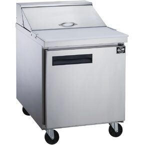 Commercial Food Prep Table Refrigerator, ETL Upright Kitchen Salad Fridge Cooler Merchandiser, 3-Door Stainless Steel Worktop, 72.5" W 17.58 cu. ft. in Kuwait