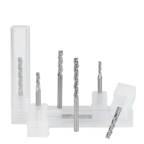 3 قطع طحن مسطحة فلوت 3.175x3.175 مللي متر مطحنة نهاية كربيد لقمة توجيه النقش لأدوات النجارة (3.175x3.175x8x38) in Kuwait