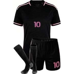 Boys' 3-Piece Soccer Set – Short Sleeve Tee, Jersey Shorts & Socks, Loose Fit Kids' Outfit in Saudi Arabia