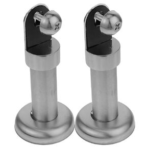 Luxshiny 2pcs Stainless Steel Toilet Cubicle Support Legs 6cm Partition Base Brackets for Public Restroom Stall Divider Floor Mount Hardware in Kuwait