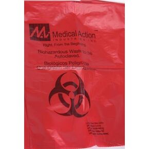 حقيبة Medegen Medical 880 Biohazard القابلة للتعقيم، سعة 1-2 جالون، درجة حرارة 285 درجة فهرنهايت، سمك 1.8 مل، ارتفاع 12 بوصة، عرض 8 بوصة، برتقالي/أسود (عبوة من 400 قطعة) in Kuwait