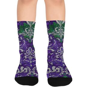 جوارب ليلية منسوجة بالزهور - جوارب شتوية حرارية سميكة دافئة للأولاد والبنات الصغار للمدرسة، والارتداء اليومي والأنشطة الخارجية in Kuwait