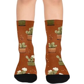 جوارب المشي لمسافات طويلة بنمط نبات بوهو - جوارب شتوية حرارية سميكة دافئة للأطفال الصغار للأولاد والبنات للمدرسة، والارتداء اليومي والأنشطة الخارجية in Kuwait