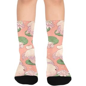 جوارب Lily Pad Hippos الوردية للمشي لمسافات طويلة - جوارب شتوية حرارية سميكة دافئة للأولاد والبنات للمدرسة، والارتداء اليومي والأنشطة الخارجية in Kuwait