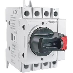 مفتاح عزل التيار المتردد EAS80، 690 فولت 3P+1، مقبض دوار لتركيب السكك الحديدية Din مع قفل، ومفاتيح فصل (40A 4P) in Kuwait