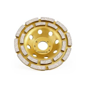 5" Double Row Diamond Cup Wheel with 7/8" Arbor for Polishing and Grinding Concrete Surface Brick Stone Marble Granite in Kuwait