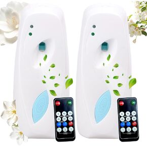 (2-pack) Automatic Air Freshener Spray Dispenser, Wall Mounted or Freestanding Sprayer Holder, Multiple Time Settings, Commercial and Hotel, Bathroom, Office etc (Black, 1120M) in Kuwait