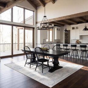 Machine Washable Rugs 8x10 Area Rugs for Living Room,Ultra Soft Low Pile Retro Rugs for Bedroom,Dining Room,Large Non Slip Carpet Vintage Distressed Accent Rug for Farmhouse Office Home Decor in Kuwait