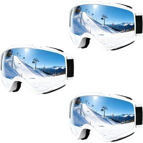 Ski Goggles for Men & Women, OTG UV400 Protection, Dual Anti-Fog Lens, Spherical Lens for for Skiing & Snowboarding in Saudi Arabia
