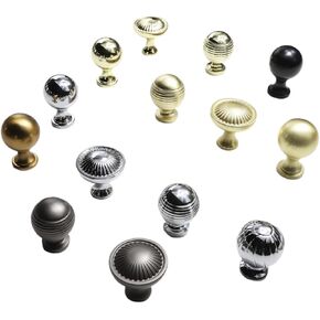 Furniture Handles Solid Round Cabinet Wardrobe Dresser Drawer Cupboard Door Handle Pulls 1Pcs(3-Brushed-Coppe) in Kuwait