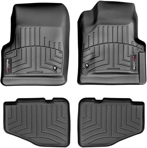 WeatherTech Custom Fit FloorLiners for Jeep Wrangler Unlimited 2-Door, Wrangler 2-Door - 1st & 2nd Row (44042-1-2), Black in Saudi Arabia