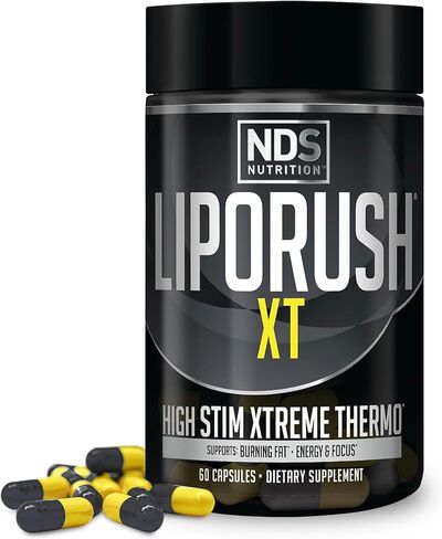 مجموعة Censor NDS Nutrition LipoRUSH XT لفقدان الدهون وتونر الجسم - CLA، أوميغا 3-6-9، L-Carnitine وTecrine للحصول على أقصى قدر من الطاقة والتمثيل الغذائي وتمزيق الدهون in Kuwait