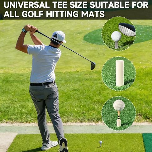 تي شيرتات جولف مطاطية مكونة من 16 قطعة للحصائر ونطاق القيادة ومحاكي الجولف الداخلي - تي شيرتات عالمية لسجادات العشب الصناعي مع 6 حوامل مطاطية و10 تي شيرتات من الخيزران in Kuwait