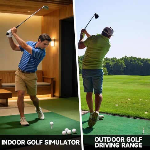 تي شيرتات جولف مطاطية مكونة من 16 قطعة للحصائر ونطاق القيادة ومحاكي الجولف الداخلي - تي شيرتات عالمية لسجادات العشب الصناعي مع 6 حوامل مطاطية و10 تي شيرتات من الخيزران in Kuwait