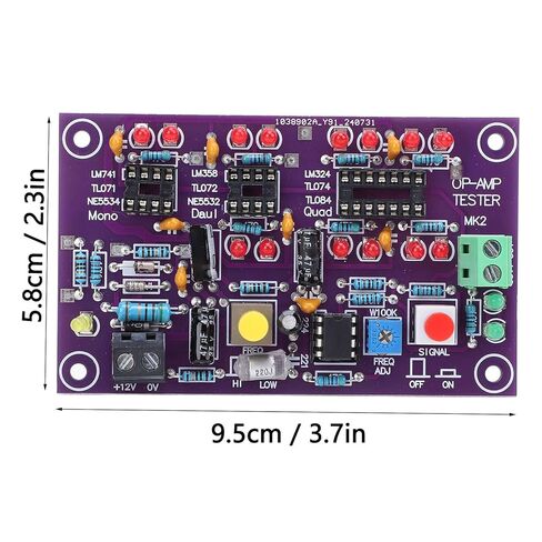 OP AMP وحدة اختبار تضخيم دائرة اختبار مضخم التشغيل لوحة اختبار لاختبار واحد مزدوج رباعي DC12V T2 in Saudi Arabia