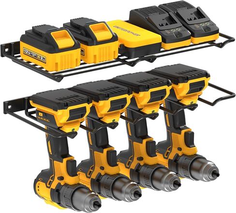 UNITEDPOWER Wall Mounted Power Tool Organizer Holder, Heavy Duty Utility Storage Rack for Battery Powered Hand Tools, Cordless Drill Rack, Workshop, Shed, Garage in Kuwait