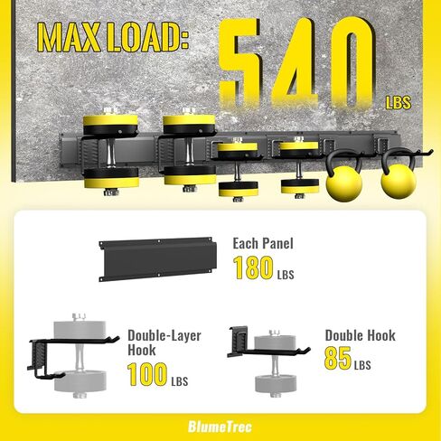 منظم أدوات المرآب مثبت على الحائط، منظم حائط معدني شديد التحمل مقاس 48 بوصة، 3 قضبان مع 6 خطافات قابلة للتعديل، رف تخزين للحديقة للتنظيم، حامل تعليق قوي للأدوات لساحة سقيفة المجرفة in Kuwait