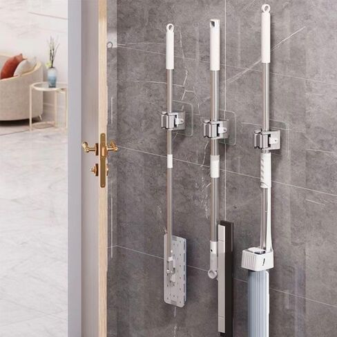 4PCS Broom Holder Wall Mount, Mop Holder Hanger, Broom Storage Organizer, Hanging Heavy Duty Tool Organizer Slots for Home, Kitchen, Garage, Garden, Laundry Accessories in Saudi Arabia