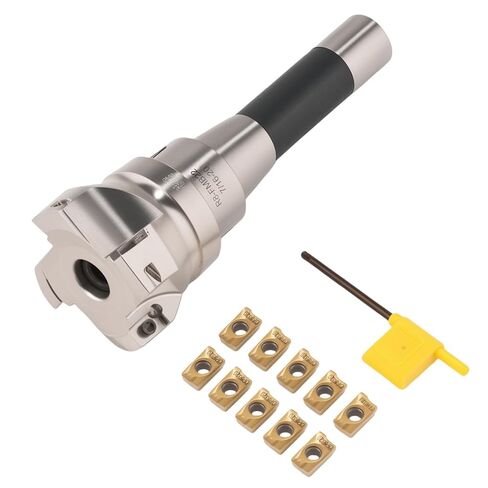 HOZLY R8 عرقوب FMB22 7/16-20UNF مطحنة الوجه أربور 400R 50 مم نهاية طحن شل القاطع 10 قطع APMT1604 كربيد إدراج وT15 وجع CNC أدوات الآلة (50 مم -4T) in Saudi Arabia