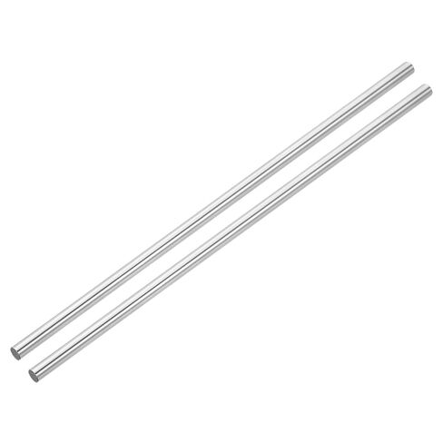 uxcell 2pcs Linear Motion Rods 10mm x 350mm (0.39 x 13.78 Inches) HRC50 Hardened Chrome Plated Linear Rail Shaft Round Guide for 3D Printer, DIY, CNC Metric in Kuwait