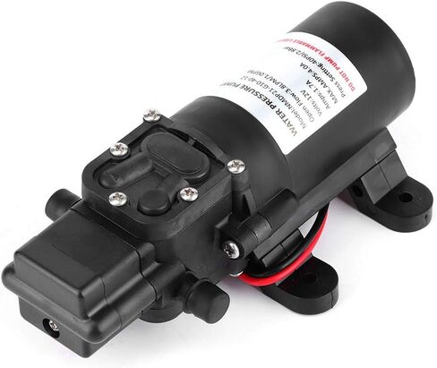 Akozon مضخة الحجاب الحاجز 12 فولت تيار مستمر 1.0GPM 40PSI ارتفاع ضغط مضخة الرش الذاتي فتيلة 3/8in منفذ بارب للسيارة RV in Saudi Arabia